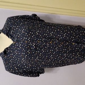 Boxy button down tee